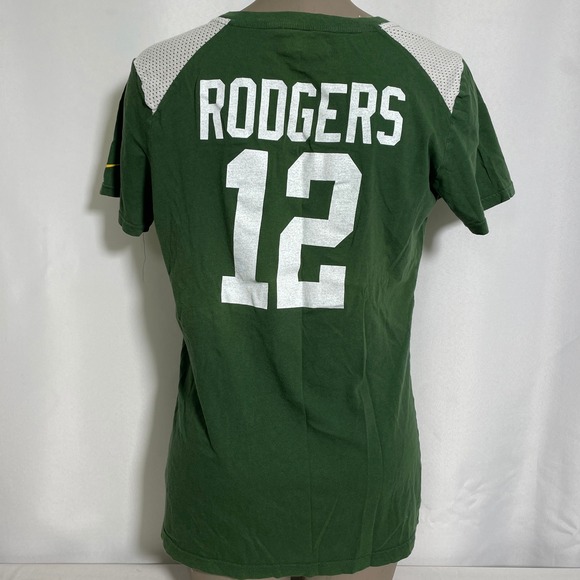 Nike Tops - Aaron Rodgers #12 Green Bay Packers NFL Nike Jersey T-Shirt Women's XL